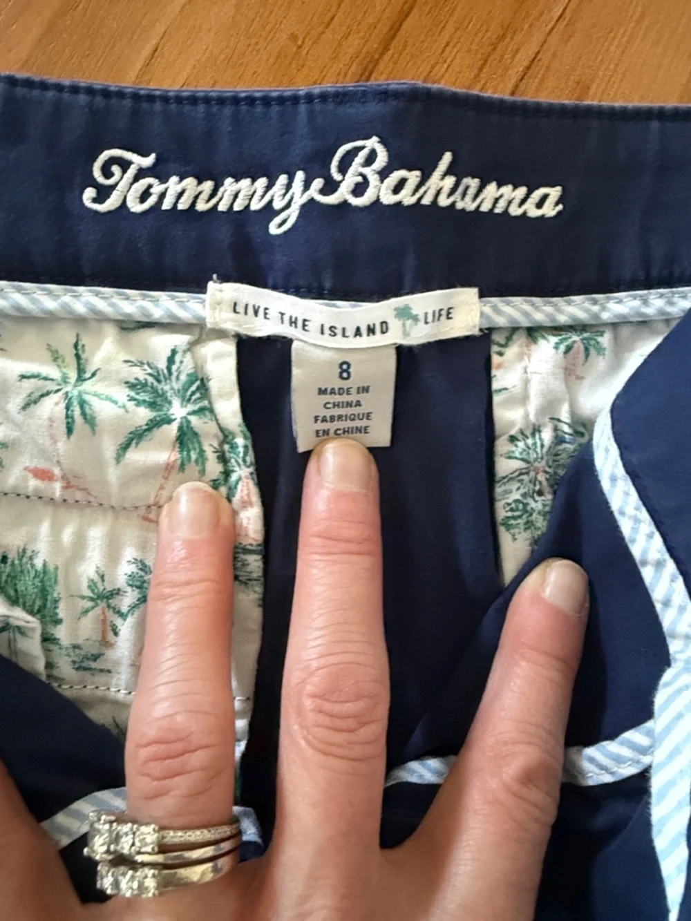 Tommy Bahama Navy Chino Shorts - Picture 2 of 4